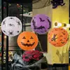 Lanterna de Papel de Abóbora Espessa de Halloween Transfronteiriça Kit de Material DIY Decorações Feitas à Mão para Atmosfera Festiva Enfeites Pendentes