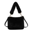 Bolso de felpa con diseño de nicho para mujer, nuevo bolso de cubo portátil a juego de moda para otoño e invierno, bolso cruzado estilo occidental, bolso Mao Mao.
