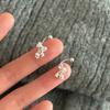 Accesorios para las orejas de princesa, sencillos y dulces, de estilo coreano para mujer, elegantes y modernos accesorios florales de nicho.