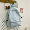 Mochila Escolar Estilo Nuevo para Estudiante Universitario Versión Coreana Ins Gran Capacidad Color Sólido Simple Mochila para Estudiante de Secundaria