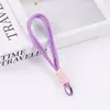 Estilo Popular de Xiaohongshu Lanyard Sencillo para Teléfono Móvil Llavero Tejido Colorido Lanyard Bloque de Color para Teléfono Móvil Lanyard para Botella de Agua Venta al por Mayor