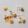 Ímã de geladeira de prato com personagem fofo adesivo magnético acrílico com palavras de bênção personalizadas ímã de texto cor de doce ímã