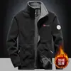 Novo Casaco Masculino de Lã Polar para Primavera e Outono, Casaco de Lã Engrossado com Forro para Outono e Inverno, Jaqueta Casual ao Ar Livre de Lã de Cordeiro, Suéter Masculino