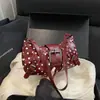 Bolso de hombro cruzado de moda con hebilla de lunares para mujer 2026 nuevo estilo coreano moda gran capacidad versátil para el hombro o la axila