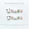 Para Crianças Adesivos de Unha Vestíveis para Meninas de 12 Anos, Unhas Postiças para Crianças de 10 Anos, Adesivos de Arte de Unha Feitos à Mão com Design de Cachorro Fofo