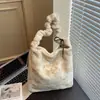 Bolso de Felpa Transfronterizo para Axila 2025 Nuevo de Moda Pequeño Bolso para Mujer Bolso de Hombro Portátil Bolso Cruzado de Gran Capacidad
