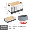 Caja de Almacenamiento para Camping al Aire Libre Transfronteriza Caja Plegable de Plástico Caja de Almacenamiento Doméstica con Tapa de Madera Caja de Almacenamiento para Maletero de Coche