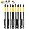 Conjunto de Pontas Cruzadas Magnéticas Fortes de 90mm Ph2 Cabeça de Chave de Fenda de Impacto Aço S2 Alto Torque Dureza Ponta Elétrica