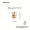 Protector de cable de datos acrílico 2D, previene la rotura, presenta diseños de animales de dibujos animados, cable de datos para teléfono Tipo-C, para ventas transfronterizas