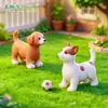 Miniatura de paisaje lindo cachorro de dibujos animados figura accesorios de decoración DIY para escritorio y coche