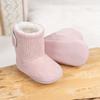 Amazon Transfronterizo Zapatos de Invierno para Bebé Calientes de Velcro de Algodón con Forro de Felpa Suela Suave Botas para Niños Pequeños Zapatos de Bebé