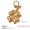 Accesorios de Colgante de Delfín Solar de Acero Inoxidable Transfronterizos Europeos y Americanos Moda Versátil Trébol de Cuatro Hojas Diseño de Elefante Accesorios de Joyería