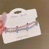 Pulseira de broca de toner de prata rosa gelo Dongdaemun Ins estilo pequeno Internet estilo popular corda de mão fina feminina de alto nível