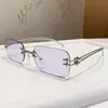 Gafas Daparo New Gm Sin Montura de Metal Y2K Forma Cóncava Sexy Espejo Plano Nerd Mercurio Gafas de Sol