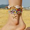 Tobillera Bohemia de Cuentas Yongge Starfish Bead Set de Siete Piezas Pulsera Creativa de Alto Valor