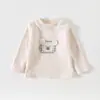 Conjunto de Tres Piezas Ligero de Plumón de Dibujos Animados para Bebé, Nueva Ropa de Otoño/Invierno para Bebés, Abrigo con Capucha para Niñas, Plumón de Pato Blanco