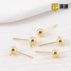 Acessórios para Brincos Redondos Banhados a Ouro 14K que Preservam a Cor DIY Feito à Mão Materiais para Brincos Semi-Acabados com Pinos de Prata S925
