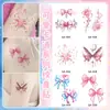 Adesivos de Tatuagem Temporária Casual e Fofa Borboleta Arco-Íris Colorida de Longa Duração À Prova d'Água Nicho Verão Pequenos Adesivos de Tatuagem Frescos Dopamina