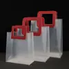 Bolsa de Regalo de PP Mate Plástico Transparente Bolso de Mano Navideño Bolsa para Empaquetar Regalos de Cumpleaños Bolsa para Regalo de Boda