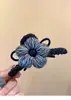 Horquilla de Flor de Tela Azul Estilo Pastoral Francés, Pinza de Pato Dulce de Nicho a la Moda, Accesorio para el Cabello con Ambiente Festivo
