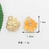 Pérola de Óleo Flor de Cinco Pétalas Margarida Diy Acessórios de Joias Estilo Coreano Chaveiro Liga Pequeno Pingente Pulseira Acessórios de Joias