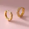 Brincos Geométricos de Prata Esterlina 925 Nova Moda Tendência Brincos de Círculo Brincos de Zircônia Diamante Femininos Brincos Versáteis