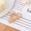 Pinza de aleación estilo francés de moda, pinza para el pelo estilo coreano para la parte trasera de la cabeza, pinza de tiburón para fijar el pelo, accesorio para el pelo, pinza de garra al por mayor en stock