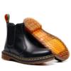 Botas Chelsea 2976 de Couro Macio para Mulheres, Botas de Motociclista para Casal para Homens, Botas Curtas de Couro Genuíno Britânico para Homens e Mulheres, Sapatos Casuais de Couro de Tamanho Grande