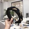 Accesorios para el Cabello Populares Transfronterizos Diademas de Aleación Trenzada Color Sólido Europeo y Americano Cadenas Trenzadas Diademas Anchas para Mujeres