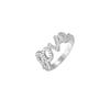 Anillo de estilo coreano con diseño de nicho y diamantes rosas, ideal para el amor, con un toque de viento frío y dulce, abierto y fresco para mujer.