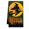 Panos de prato de Halloween best-sellers transfronteiriços com estampa de abóbora e fantasma, pano de cozinha com atmosfera festiva de Halloween, toalha de mão
