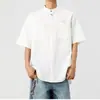 Nova marca moderna verão estiloso masculina fluida gola alta manga curta solta casual nova estilo chinês camisa masculina