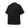 Tamanho Extra Grande Novo Produto de Verão Masculino 230g Algodão Puro Gola Redonda Camiseta Masculina Simples Solta Bordada com Letras Ombro Caído Manga Curta