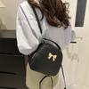 Bolsa de Mão Casual Nova Moda Verão 2024 Mochila Xadrez Casual com Laço Bolsa de Ombro Transversal Simples