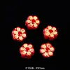 Bolsa de la Suerte de Calabaza de Arena de Cristal de Alto Contenido Accesorios para Pulseras DIY Arena Roja de Cinabrio Esmalte Pintado Accesorios para Pulseras de Nube Auspiciosa