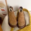 Zapatos Birkenstock de Suela Gruesa para Mujer, Botas Martin Estilo Británico, Nuevas Botas de Nieve Otoño e Invierno 2026, Botines Cortos Retro, Zapatos de Algodón con Forro de Felpa