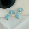 Novos Brincos Torcidos Exquisitos de Lã Colorida Feitos à Mão Design de Nicho de Alta Qualidade Brincos Dopamina para Mulheres
