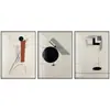 Pintura al óleo para sala de estar minimalista moderna, pintura decorativa para estudio, tríptico abstracto, pintura colgante para restaurante, Liszky-Plang