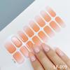 Arte de Unhas Popular Transfronteiriça Gel Sem Cozimento Cobertura Total Sólido Gradiente 16 Dedos Portátil Fácil de Usar Adesivos de Unha
