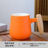 Punho de madeira caneca de cerâmica presente copo criativo xícara de chá xícara de café leve terno de luxo presente