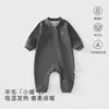 Macacão de bebê roupas de outono seda caxemira roupas de primeiro aniversário de recém-nascido menino menina bebê lua cheia macacão com zíper de duas vias