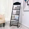 Porta-revistas, expositor de folhetos, porta-livros, armazenamento de informações, expositor de jornais de chão dobrável