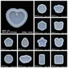 Molde de Pingente Molde de Etiqueta Osso de Cachorro Material para Artesanato DIY Cristal Epóxi com Furo Etiqueta para Pendurar Chaveiro Silicone
