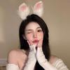 Halloween Headwear Cute Rabbit Ear Plush Hairpin Internet Popular Outono e Inverno Face Wash Hairband Jóias Femininas Acessórios para Cabelo Hairpin