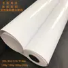 Papel couché enrollado 305 color inyección de tinta doble cara alto brillo póster de recetas papel fotográfico 610 base agua brillante rollo de papel para inyección de tinta 300g