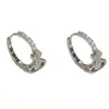 Moda Nicho Simple Metal Saturno Circonita Clip de Pendiente Pequeño Personalidad Lujo Ligero Sentido de Diseño Único Aro de Oreja Pequeño Venta al por Mayor