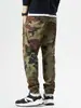 Pantalones Cargo Camuflaje Americanos para Hombre Primavera y Otoño Algodón Puro Holgados Deportivos Casuales Multibolsillos Transpirables Resistentes al Desgaste Leggings