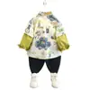 La Chapelle Pote Ropa Infantil Camisa Chaqueta de Manga Larga para Niño Camisa Elegante para Niños Pequeños Top de Primavera y Otoño