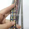 1-2cm Estilo Étnico Colorido Poliéster Jacquard Rombo Cinta Tejida Retro Decoración del Hogar Correa para Maletas Ropa de Moda
