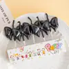 214 Decoración para Pastel del Día de San Valentín Tarjeta de Corazón Lazo Vela Amor Bola Acrílica Iridiscente Adorno Inserto
